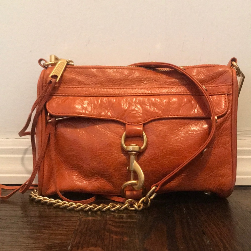 Rebecca minkoff orange mini Mac bag
